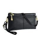 Elegant Women's Bag Simple Zipper Small Square Bag Fashionable Clutch Bag Middle-aged and Elderly Dual-use Small Bag Shoulder Bag