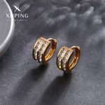 Xuping Foreign Trade Cross-border Personality Ear Ring Ear Buckle European and American Exaggerated Earrings Female Temperament Zircon Earrings Summer High-end Sense