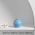 Longli Ceramic Vase ins Simple Japanese-style Home Living Room Entrance Ornaments Decoration Soft Dried Flower Hydroponic Flower Set