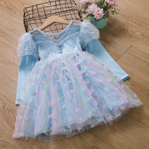 Girls' Dress, Fashionable Baby Skirt, Tutu Skirt, Glowing Elsa Princess Dress