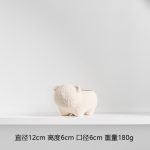 Longli Ceramic Flowerpot Fleshy Small Flowerpot ins Simple Home Mini Flowerpot Ornaments Decorations Potted Plant Green Plant