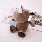 25cm Forest animal rhinoceros Plush toy doll