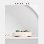 Longli ceramic flower pot succulent small flower pot ins simple home mini flower pot decoration bonsai green plant
