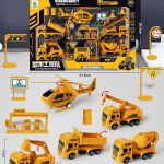 Large Gift Box Pull Back City Engineering Vehicle Boy Simulation Fire Truck Children's Toys Training Institution Enrollment Gift