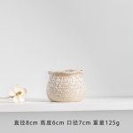Longli Ceramic Flower Pot Fleshy Small Flower Pot ins Simple Home Mini Flower Pot Ornaments Decoration Ornaments Potted Plant Green Plant