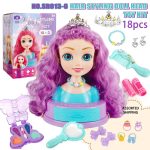 Makeup Doll Can Comb and Tie Hair, Girl's Play House Toy, Hair Stylist, Children's Makeup Toy Gift