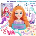Makeup Doll Can Comb and Tie Hair, Girl's Play House Toy, Hair Stylist, Children's Makeup Toy Gift