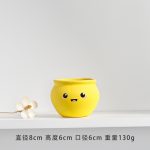 Longli Ceramic Flower Pot Fleshy Small Flower Pot ins Simple Home Mini Flower Pot Ornaments Decoration Ornaments Potted Plant Green Plant
