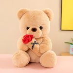 45cm Brown Valentine's Day Gift Hold Rose Bear