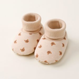 [Printed bear] Baby toddler cotton shoes spring and autumn 0-1 years old boys and girls