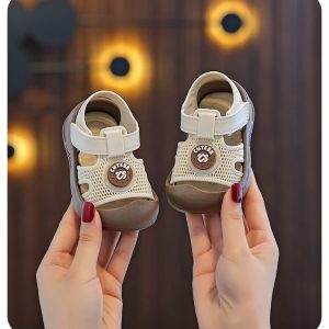 [Color : White] Toddler Shoes, Baby Girl Sandals, Summer Baby Shoes, Boys Soft-Soled Sandals, Non-Slip and Wear-Resistant