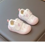 [Color : Pink] Baby shoes spring and autumn boys and girls 0 1-2 years old light non-slip baby shoes soft bottom toddler shoes