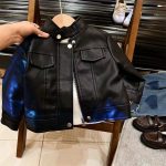 [Color : Black] New Girls' Fashionable Leather Jacket 2025 Autumn New Children's Leather Coat Baby Casual Versatile Stylish Leather Jacket