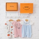 [Color : Baby girl three-piece set] Newborn Gift Box Pure Cotton Baby Clothes Full Moon Gift Set Newborn Male and Female Baby Meeting Gift Jumpsuit