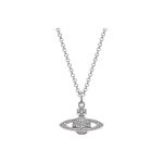 [Color : White Gold] High Version Empress Dowager Diamond Plane Saturn Necklace