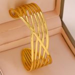 [Color : SZ148 Gold] Irregular Open Arm Cuff Bracelet  Niche Elegant High-End Minimalist Style Jewelry