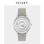 [Color : Gray skin + white surface and white shell] New Fashion Black Technology Watch Men and Women Personalized Creative Ball Watch