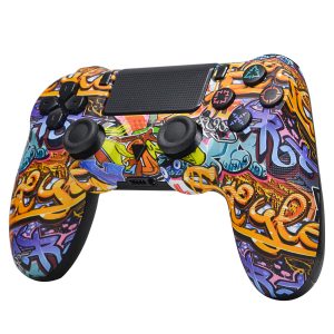 [Color : Graffiti style] Spot Private Model Ps4 Controller Bluetooth Wireless Pro Game Controller Six-Axis Dual Vibration Ps4 Controller